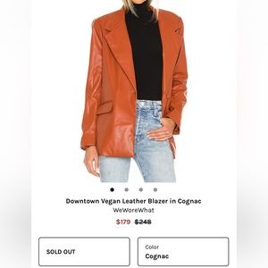 Weworewhat Vegan Leather Blazer